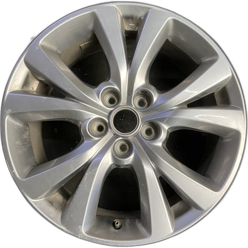 18" MAZDA CX-30 20-21 aluminum, 18x7 Original OEM Wheel Rim - SILVER - Front View