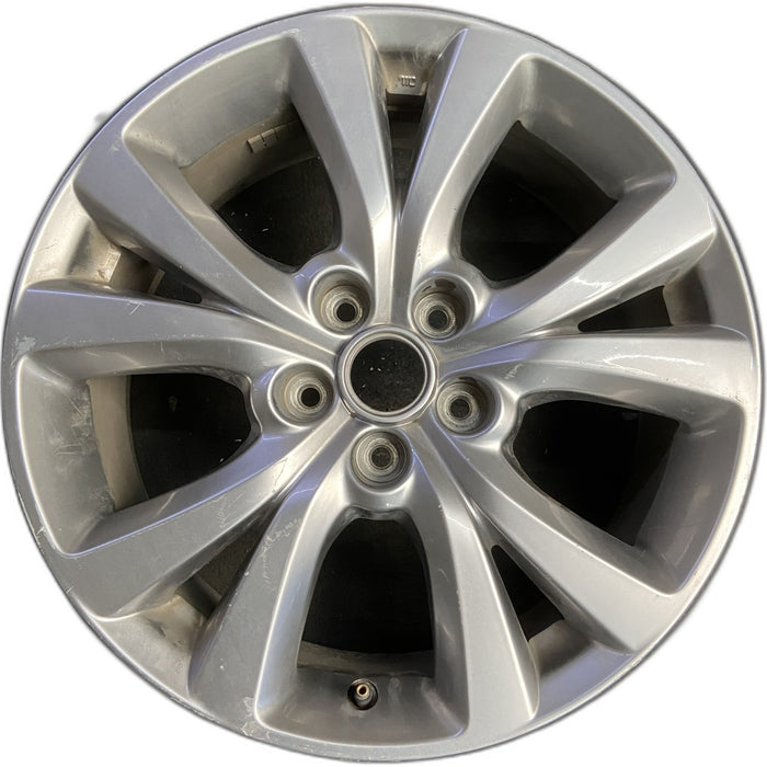 18" MAZDA CX-30 20-21 aluminum, 18x7 Original OEM Wheel Rim - SILVER - Front View