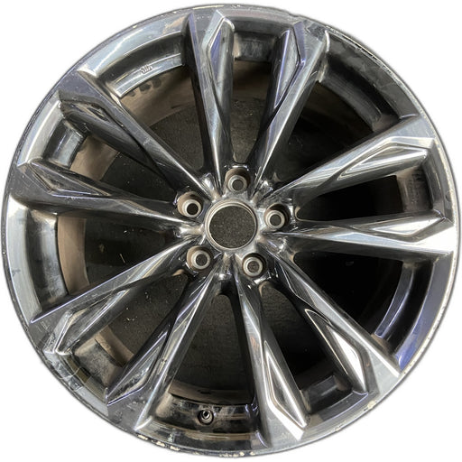 19" LEXUS IS300 24-25 19x8.5 , 5 split spoke Original OEM Wheel Rim - BLACK - Front View