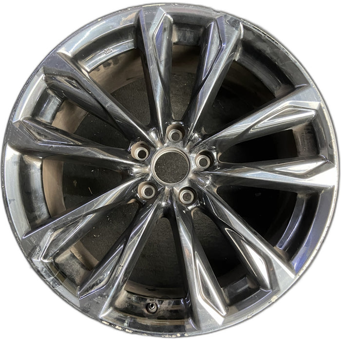 19" LEXUS IS300 24-25 19x8.5 , 5 split spoke Original OEM Wheel Rim - BLACK - Front View