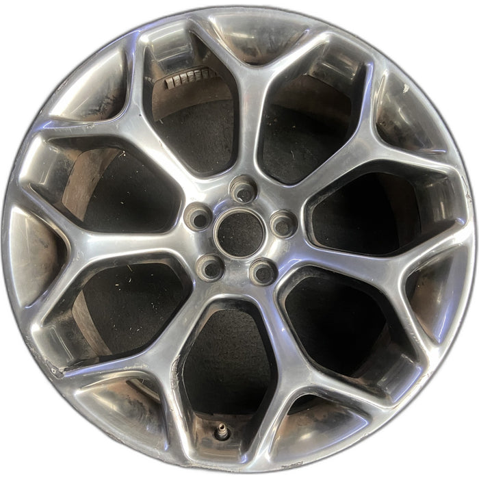 20" 300 15-22 20x8 , 7 Y spoke, Original OEM Wheel Rim - POLISHED - Front View