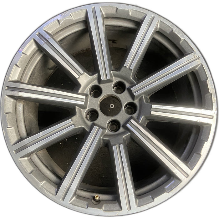 20" AUDI Q7 17-19 20x9 , 10 spoke Original OEM Wheel Rim - MACHINED CHARCOAL - Front View