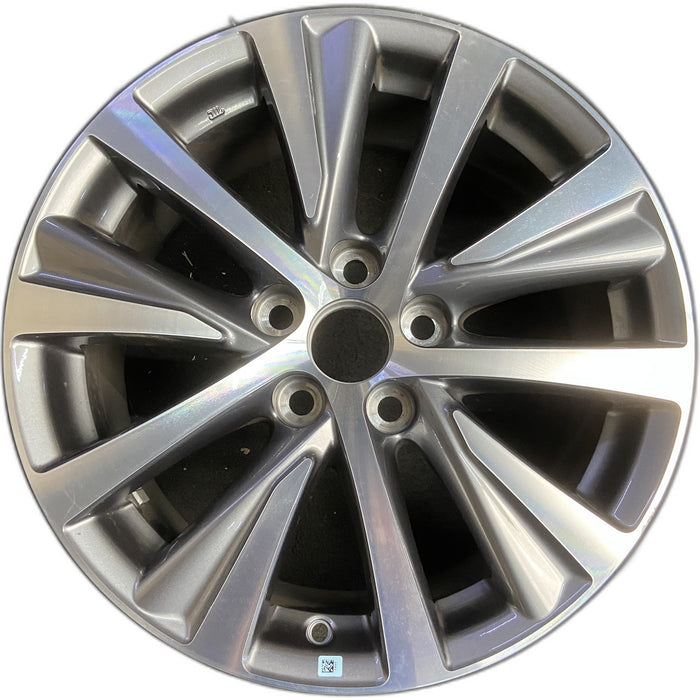 17" LEXUS ES250 21 17x7.5 Original OEM Wheel Rim - MACHINED GREY - Front View