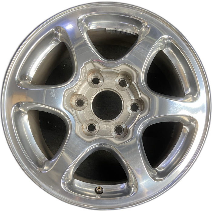 17" SIERRA 1500 PICKUP 01 17x7.5 , fully Original OEM Wheel Rim - POLISHED - Front View
