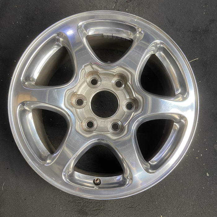17" SIERRA 1500 PICKUP 01 17x7.5 , fully Original OEM Wheel Rim - POLISHED - Additional View