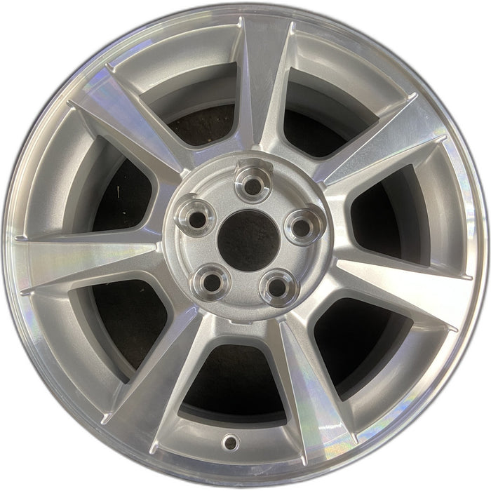17" CTS 08 17x8 , , Original OEM Wheel Rim - MACHINED SILVER - Front View