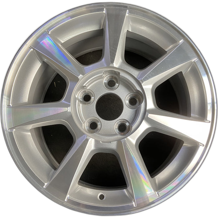 17" CTS 08 17x8 , , Original OEM Wheel Rim - MACHINED SILVER - Front View