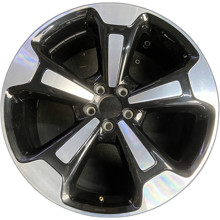 20" XC40 19-23 20x8 , solid spoke Original OEM Wheel Rim - MACHINED BLACK - Front View
