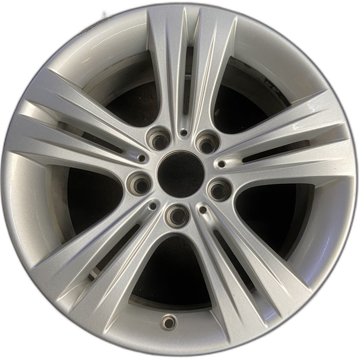 17" BMW 320i 12-13 , 17x7.5 , 5 spoke, double spoke Original OEM Wheel Rim - Front View