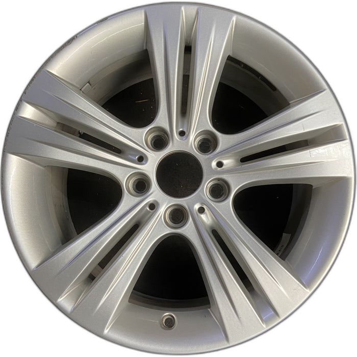17" BMW 320i 12-13 , 17x7.5 , 5 spoke, double spoke Original OEM Wheel Rim - Front View