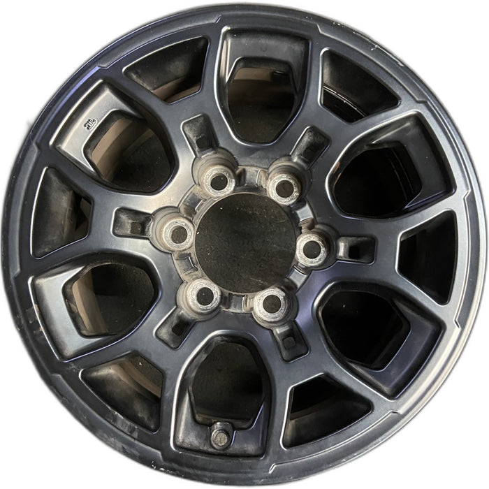 16" TACOMA 19 16x7, alloy, 6 spoke, D Spoke Original OEM Wheel Rim - BLACK - Front View
