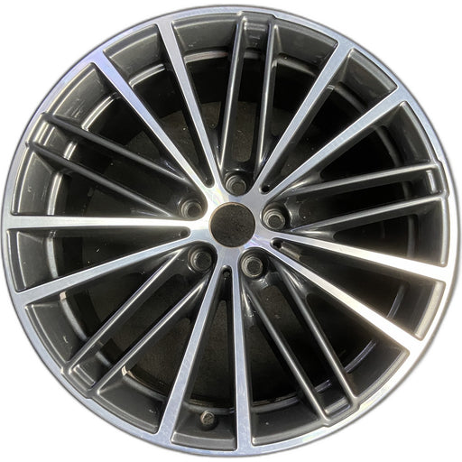 19" 530e 18-20 19x8, 20 spoke Original OEM Wheel Rim - MACHINED CHARCOAL - Front View