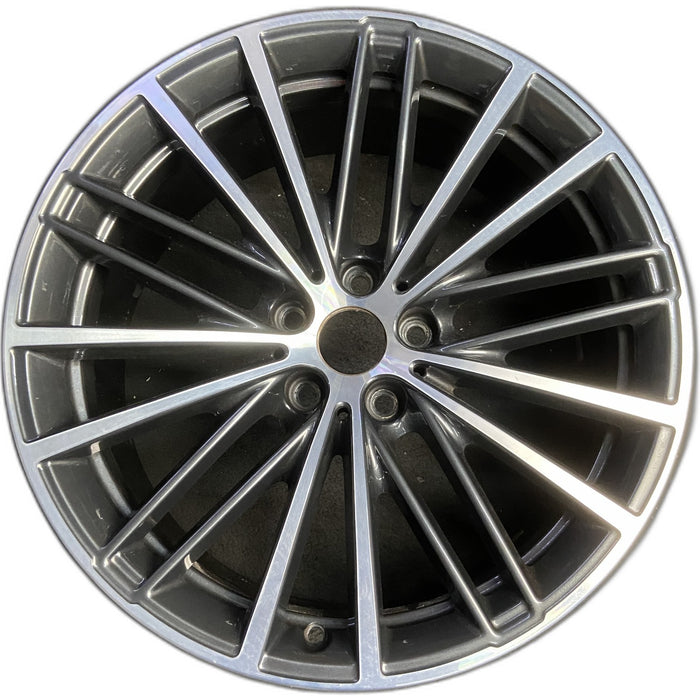 19" 530e 18-20 19x8, 20 spoke Original OEM Wheel Rim - MACHINED CHARCOAL - Front View