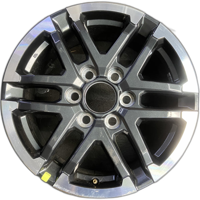 18" TACOMA 24-26 18x7.5, 6 Y spoke Original OEM Wheel Rim - MACHINED CHARCOAL - Front View