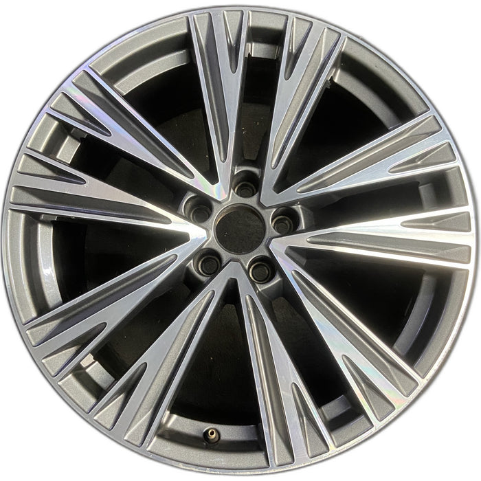 20" AUDI A6 19-20 20x8.5 Original OEM Wheel Rim - MACHINED GREY - Front View