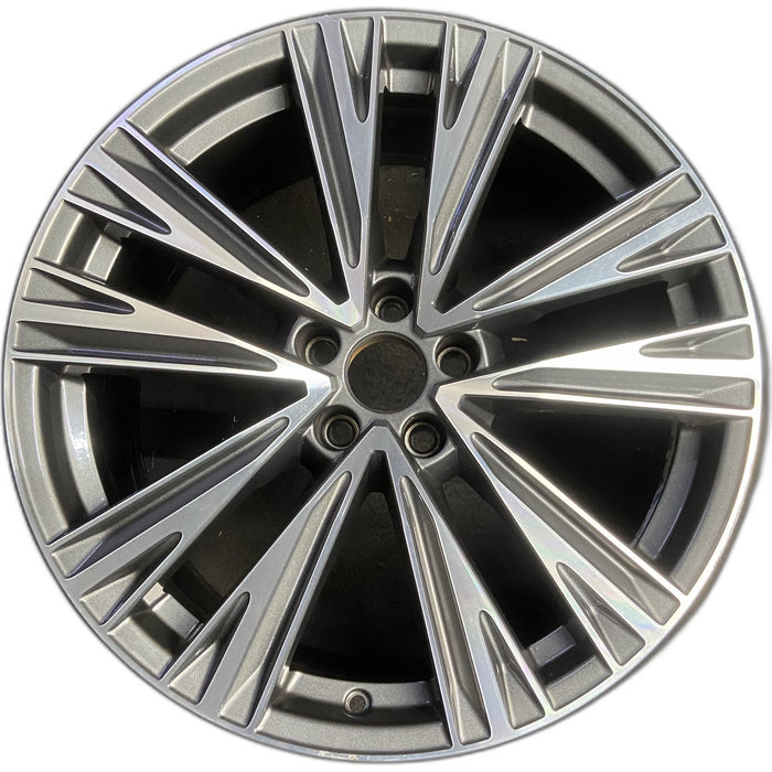 20" AUDI A6 19-20 20x8.5 Original OEM Wheel Rim - MACHINED GREY - Front View