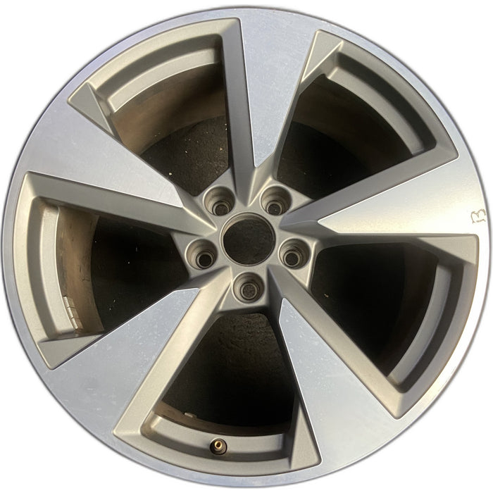 19" AUDI A5 20-22 19x8.5 , 5 spoke Original OEM Wheel Rim - MACHINED GREY - Front View