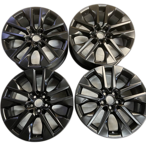 19" RAV4 19-20 19x7.5 , , inlay Original OEM Wheel Rim - BLACK - Front View