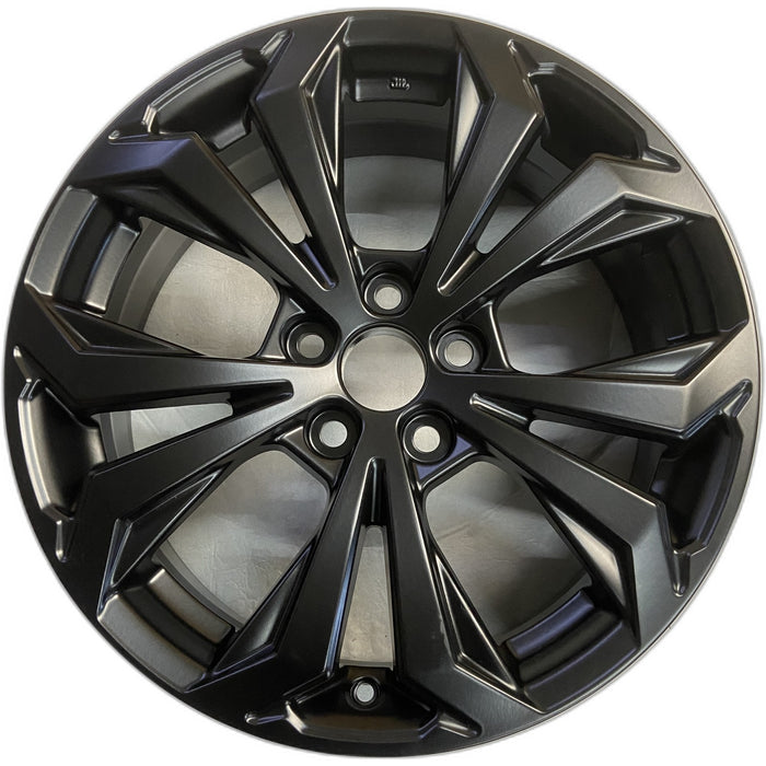 18" RAV4 22 18x7 , 5 spoke, split spoke, Original OEM Wheel Rim - BLACK - Front View