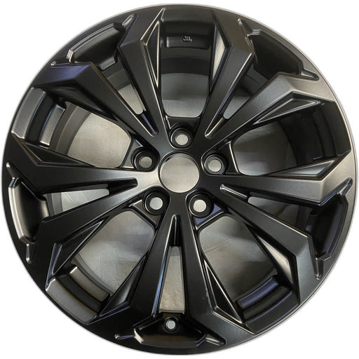 18" RAV4 22 18x7 , 5 spoke, split spoke, Original OEM Wheel Rim - BLACK - Front View