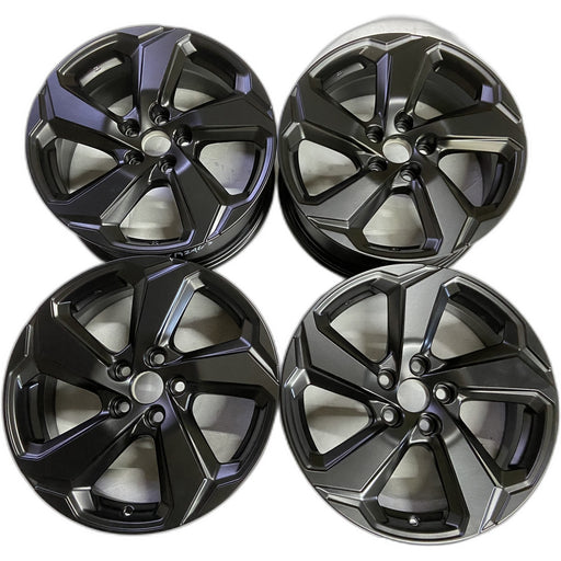 18" RAV4 19 18x7 , Original OEM Wheel Rim - BLACK - Front View