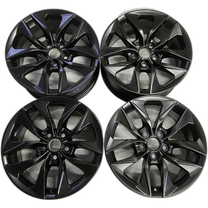 17" SIENNA 21-26 17x7 Original OEM Wheel Rim - BLACK - Front View