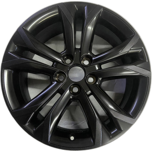 18" SIENNA 24 18x7.5 , Original OEM Wheel Rim - BLACK - Front View