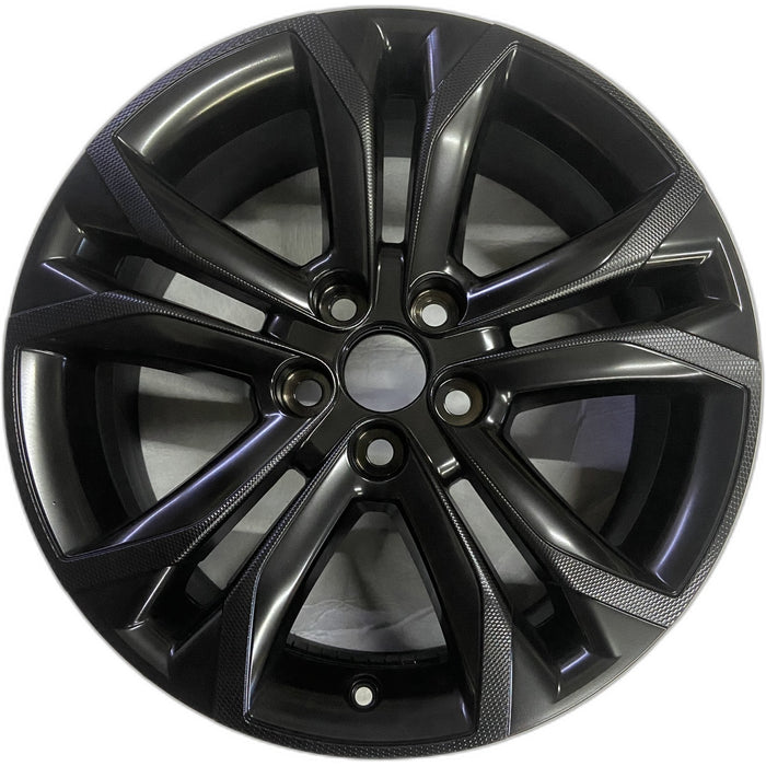 18" SIENNA 24 18x7.5 , Original OEM Wheel Rim - BLACK - Front View