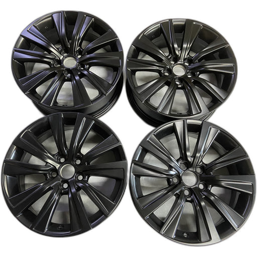 18" VENZA 21-24 18x7 Original OEM Wheel Rim - BLACK - Front View