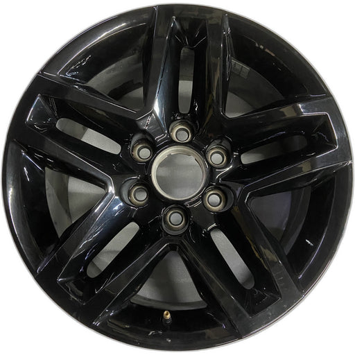 18" SIERRA 1500 PICKUP 19 , 18x8.5, 10 spoke, Original OEM Wheel Rim - BLACK - Front View