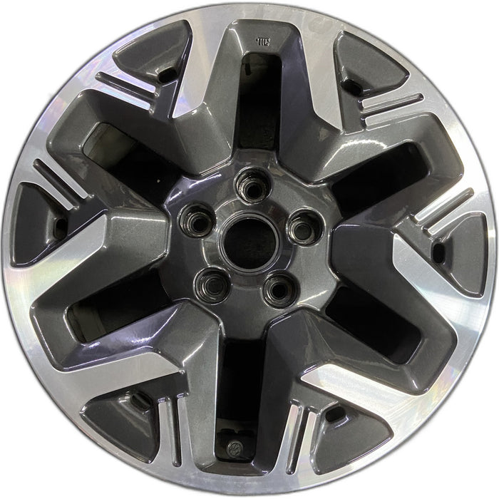 17" FORESTER 25-26 17x7, 6 spoke Original OEM Wheel Rim - MACHINED CHARCOAL - Front View