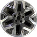 17" FORESTER 25-26 17x7, 6 spoke Original OEM Wheel Rim - MACHINED CHARCOAL - Front View