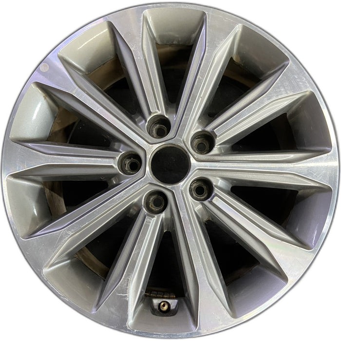 17" SONATA 16 17x7, exposed lug nuts, 10 spoke, , raised spoke design, w/o - Front View