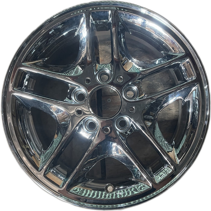16" BMW 330i 04-05 16x7 Original OEM Wheel Rim - CHROME - Front View