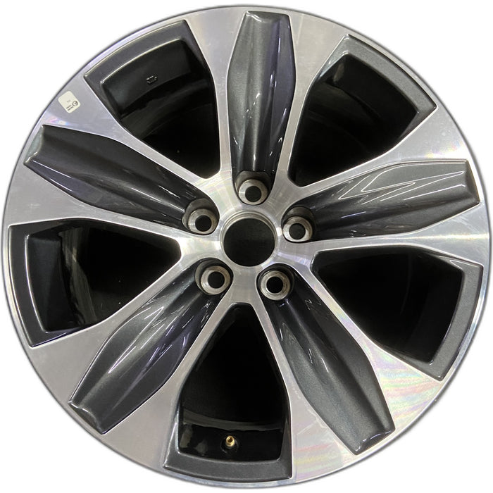 18" HIGHLANDER 20-21 18x8 , Original OEM Wheel Rim - MACHINED GREY - Front View