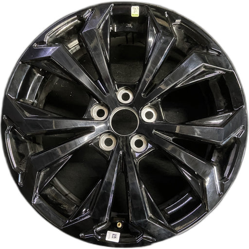18" RAV4 22 18x7 , 5 spoke, split spoke, Original OEM Wheel Rim - BLACK - Front View