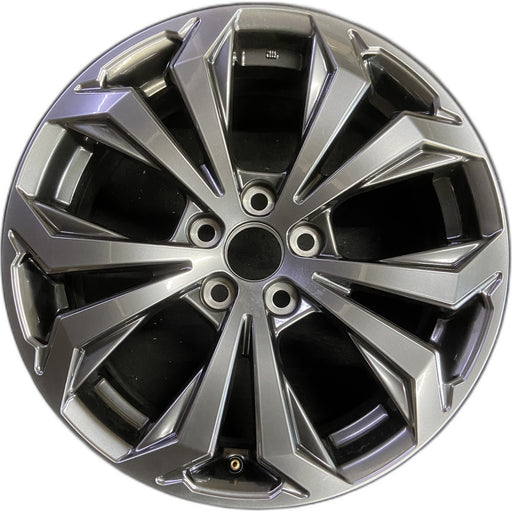 18" RAV4 22 18x7 , 5 spoke, split spoke, Original OEM Wheel Rim - CHARCOAL - Front View