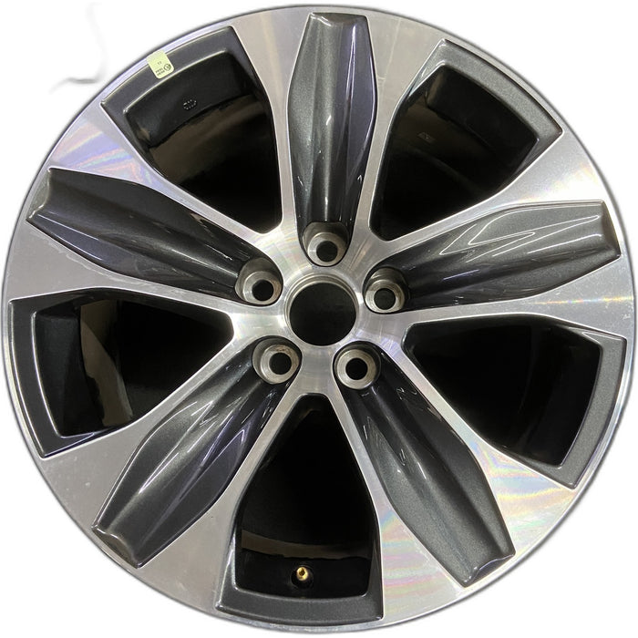 18" HIGHLANDER 20-21 18x8 , Original OEM Wheel Rim - MACHINED GREY - Front View