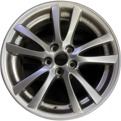 18" LEXUS IS250 08 18x8.5 , 5 double spoke Original OEM Wheel Rim - HYPER SILVER - Front View