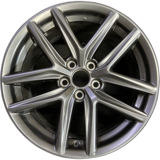 18" LEXUS IS250 14-15 18x8.5 , 10 spoke Original OEM Wheel Rim - HYPER SILVER - Front View