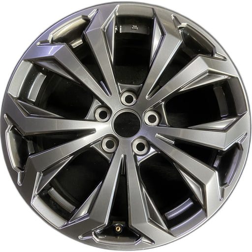 18" RAV4 22 18x7 , 5 spoke, split spoke, Original OEM Wheel Rim - CHARCOAL - Front View