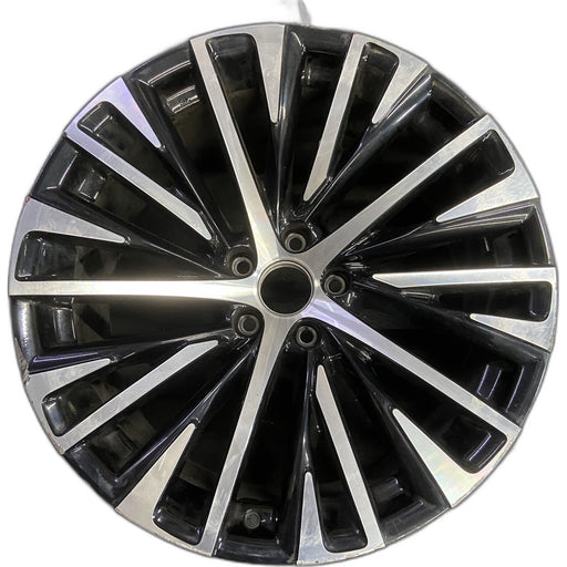 20" RZ300E 25 20x9.5, face with accent Original OEM Wheel Rim - MACHINED BLACK - Front View