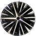 20" RZ300E 25 20x9.5, face with accent Original OEM Wheel Rim - MACHINED BLACK - Front View