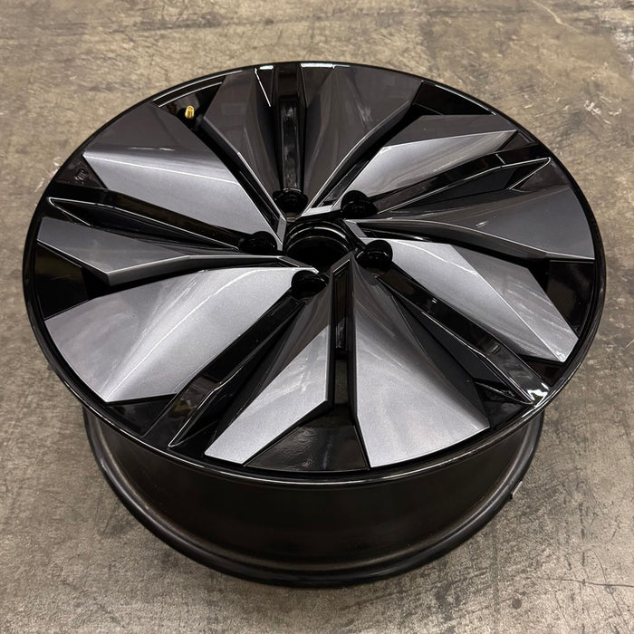 19" ARIYA 23-26 19x7.5, 10 spoke Original OEM Wheel Rim - BLACK SILVER - View 9