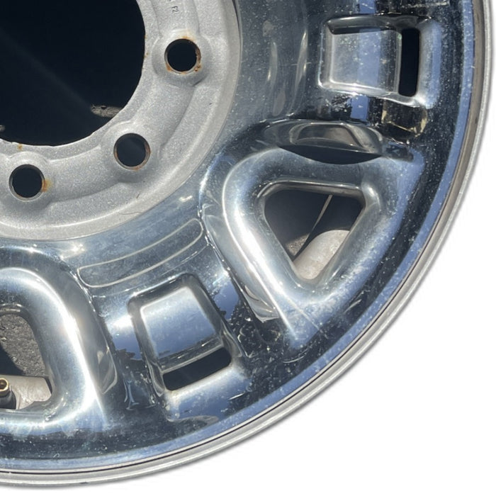 17" NV 1500 14-21 , , styled steel, clad Original OEM Wheel Rim - CHROME - Close-Up Detail