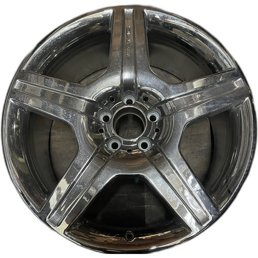 19" MERCEDES ML-CLASS 10 164 Type, ML63, 19x9.5 Original OEM Wheel Rim - CHROME - Front View