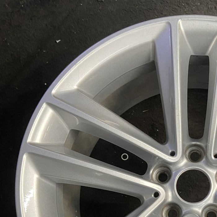 19" BMW 740i 16 19x8.5 , 5 spoke, V spoke, Original OEM Wheel Rim - MACHINED - Side Profile
