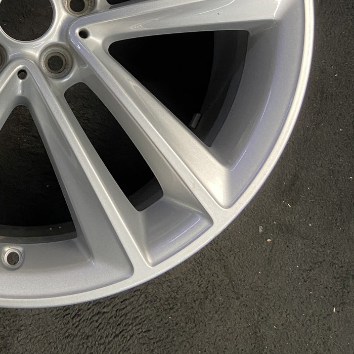 19" BMW 740i 16 19x8.5 , 5 spoke, V spoke, Original OEM Wheel Rim - MACHINED - Back View