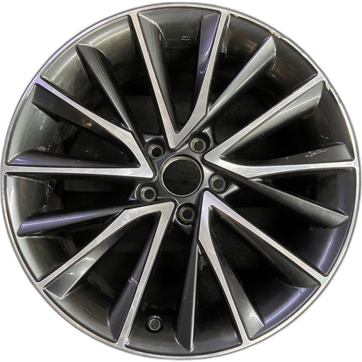 18" NX250 22-25 18x7.5 Original OEM Wheel Rim - MACHINED CHARCOAL - Front View