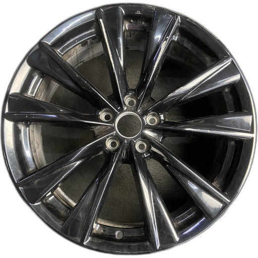 20" NX350 22-24 20x7.5 , 5 split spoke, Original OEM Wheel Rim - BLACK - Front View